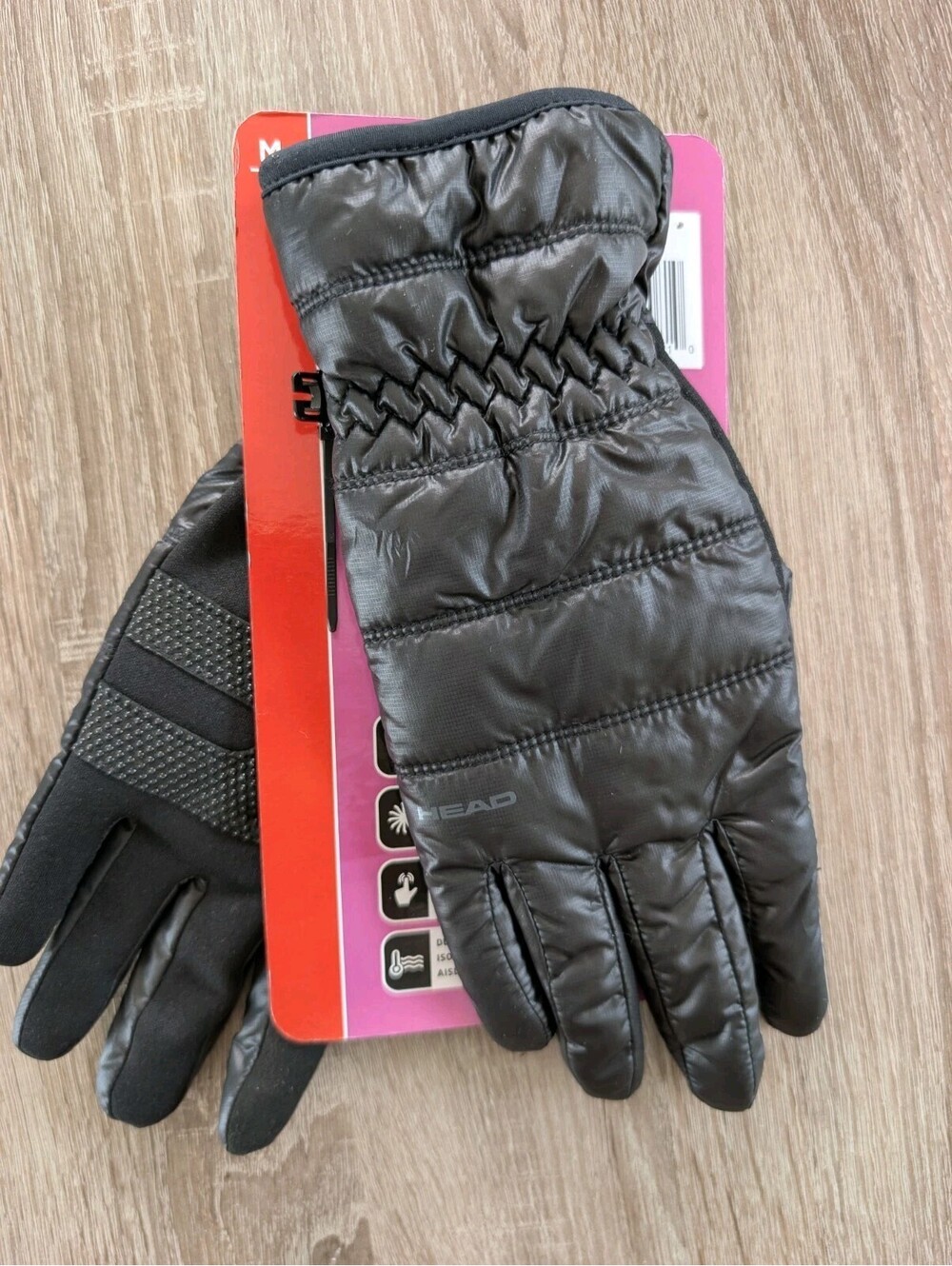NWT HEAD Waterproof Hybrid Gloves Warmer Black Winter Size Medium